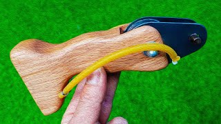 Making Amazing Slingshot for Hunting and Defense Step by Step [upl. by Wyne]