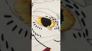 Learn How to Embroider an Eye  Frida Kahlo  Cat Design [upl. by Elaweda2]