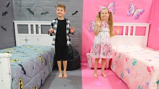 Diana and Roma Pink 💓 vs Black 🖤Colour Challenge videokids Diana showkids Roma showDiana and roma [upl. by Gotcher]