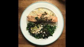 Oven baked salmon with a caper dressing [upl. by Loralie]