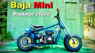 Baja Warrior Mini Bike First Start and Top Speed 1080P [upl. by Einomrah389]