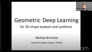 3DGV Seminar Michael Bronstein  Geometric Deep Learning for 3D Shape Analysis and Synthesis [upl. by Calida]