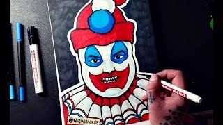 Drawing POGO the Clown John Wayne Gacy [upl. by Vonni587]