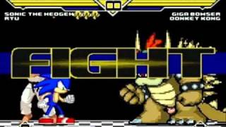 SonicME and Ryu MUGEN Survival Run 2 vs 2 Mode [upl. by Okiek92]