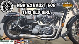 Sawicki Speed Exhaust install on a 99 Dyna [upl. by Rodolphe385]