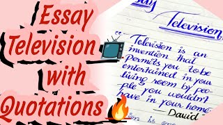 Essay quotTelevisionquot📺 with quotations 🔥 class 10th 💓 best presentation 🥰🔥 [upl. by Eelirrem]