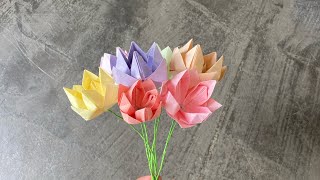 母の日のプレゼントに 折り紙 お花の折り方 origami how to make a flower [upl. by Gerald]