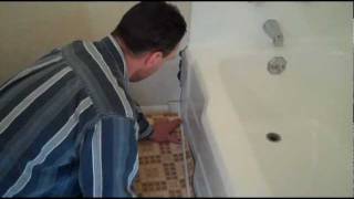 How to refinish a bath tub and repair surrounding tub enclosure [upl. by Gnanmos157]