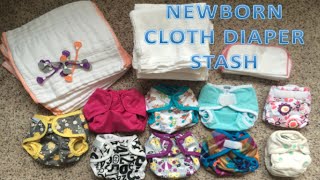 Newborn Cloth Diaper Stash  Prefolds Flats amp Covers [upl. by Grosberg337]