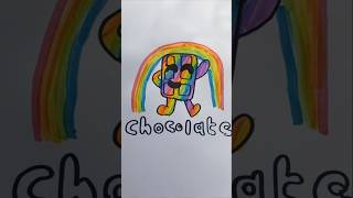 Rainbow chocolate bar drawing for fun youtubeshorts drawing chocolate colate [upl. by Warram]