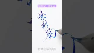 紫荊花 calligraphy 勵志 正能量 心靈雞湯 每日一句 寫字 手寫 鋼筆 墨水 万年筆 手寫字臺灣鋼筆 臺灣書法 鋼筆字 紫荊花盛開 [upl. by Drue]