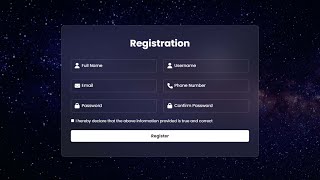 Registration Form in HTML CSS [upl. by Augustin]