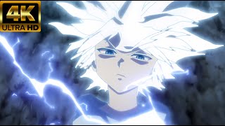 Killua Godspeed Transformation 4K  Hunter x Hunter 119 [upl. by Punke189]