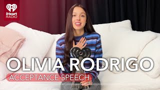 Olivia Rodrigo Acceptance Speech  Pop Album of the Year  2024 iHeartRadio Music Awards [upl. by Oecam]