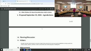 SWSD School Board Planning Meeting  Wednesday September 11 2024 at 700 PM [upl. by Azaleah273]