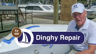 Ep 8 Inflatable Dinghy Repair [upl. by Llirrehs265]