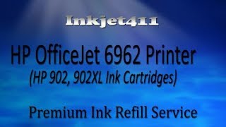 HP OfficeJet 6962 Printer Ink Refill Service 902 amp 902XL Cartridges [upl. by Harley]