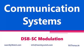 DSB SC Modulation  Hindi Urdu  Communication System by Raj Kumar Thenua [upl. by Aiyn]