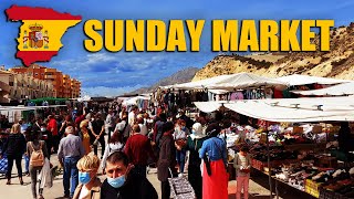 PUERTO DE MAZARRÓN SPAIN Walking over the Sunday Market [upl. by Nuy]