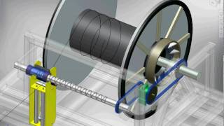 Rope Winder Dynamic Simulation using Inventor from BampD Manufacturing [upl. by Fredra]