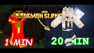 ATTEMPTING to become a HASHIRA in 20 MINS within MINECRAFT  Frogdogs demonslayer mod anime [upl. by Auvil560]