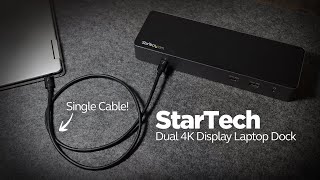 StarTech Dual 4K Display Laptop Dock  96W TB3 USBC TB3CDK2DH [upl. by Thesda]