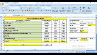 METHODE DESTIMATION COUT KM TRANSPORT [upl. by Etyak922]