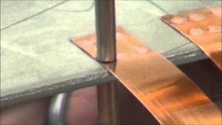 Resistance Welding Different Metal Straps to Different Metal Plates with Sunstone Welder [upl. by Nasus]