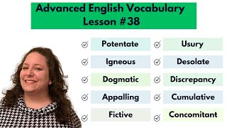 Advanced Vocabulary Builder Lesson 38 [upl. by Ahsilif]