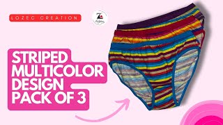 Cotton multicolour striped regular panty [upl. by Wolgast415]