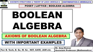 Boolean Algebra  Axioms of Boolean Algebra  Examples of Boolean Algebra Boolean Algebra Structure [upl. by Lynnea]