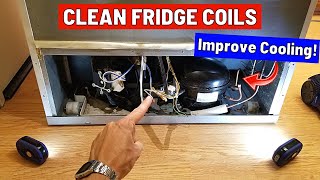 How To Clean Refrigerator Condenser Coils Improve Cooling amp Prevent Overheating [upl. by Nyrhtac]