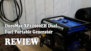 DuroMax XP12000EH Dual Fuel Portable Generator Review [upl. by Charlena]