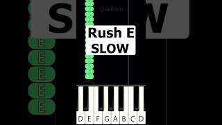 Rush E  SLOW Piano Tutorial [upl. by Noevart]