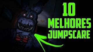 OS 10 MELHORES JUMPSCARES SUSTOS DE FIVE NIGHTS AT FREDDYS [upl. by Shanie]