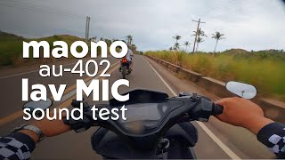 MAONO AU402 Lav Mic  500 Pesos Mic for motovlogging Sulit ba [upl. by Ydnal]