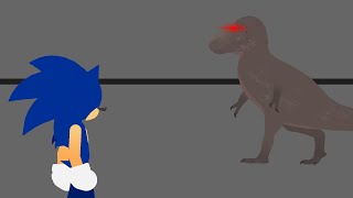 Sonic VS TRex  animation thing [upl. by Ainnet]