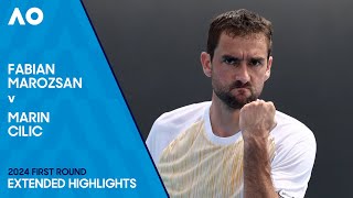 Fabian Marozsan v Marin Cilic Extended Highlights  Australian Open 2024 First Round [upl. by Nata765]