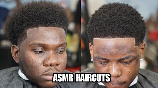 TOP 10 ASMR BLACK MEN HAIRCUTS COMPILATIONS 2024 🔥 TOP FADES HAIRCUTS TRANSFORMATION 2024 ✂️ [upl. by Kylstra145]