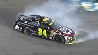 Gordon spins after contact with Keselowski [upl. by Mailiw]