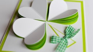 How to Make  St Patricks Day Spring Greeting Card  Step by Step  Kartka Na Dzień Św Patryka [upl. by Latterll974]