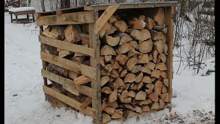 Firewood Storage The Easy Way  Pallet Wood Sheds [upl. by Enahsal]