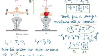 118 Conservação de Momento Angular [upl. by Genni2]