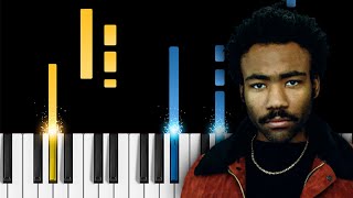 Childish Gambino  Redbone  Piano Tutorial [upl. by Benny289]