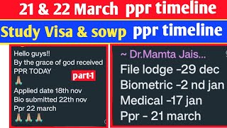 22 March ppr request timeline  Todays ppr request timeline canada  Latest Canada PPR part 1 [upl. by Ahsitil129]