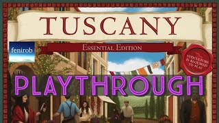 Viticulture Tuscany Essential Edition Board Game  Playthrough [upl. by Cheffetz]