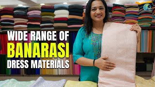 Largest Collection Of Banarasi Dress Materials  Mahalekshmi Silks [upl. by Ahseel]