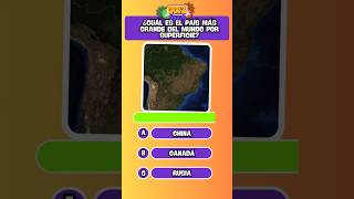 ¿QUÉ PAIS ES ÉL MÁS GRANDE DEL MUNDO quiz quizculturageneral sabiasque culturageneral quiztime [upl. by Bohner]