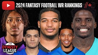 2024 Fantasy Football Wide Receiver Tiers amp Rankings [upl. by Eyaf569]