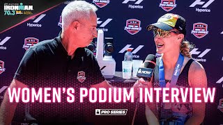 Womens Podium Interview  Zafiro IRONMAN 703 AlcúdiaMallorca [upl. by Olethea925]